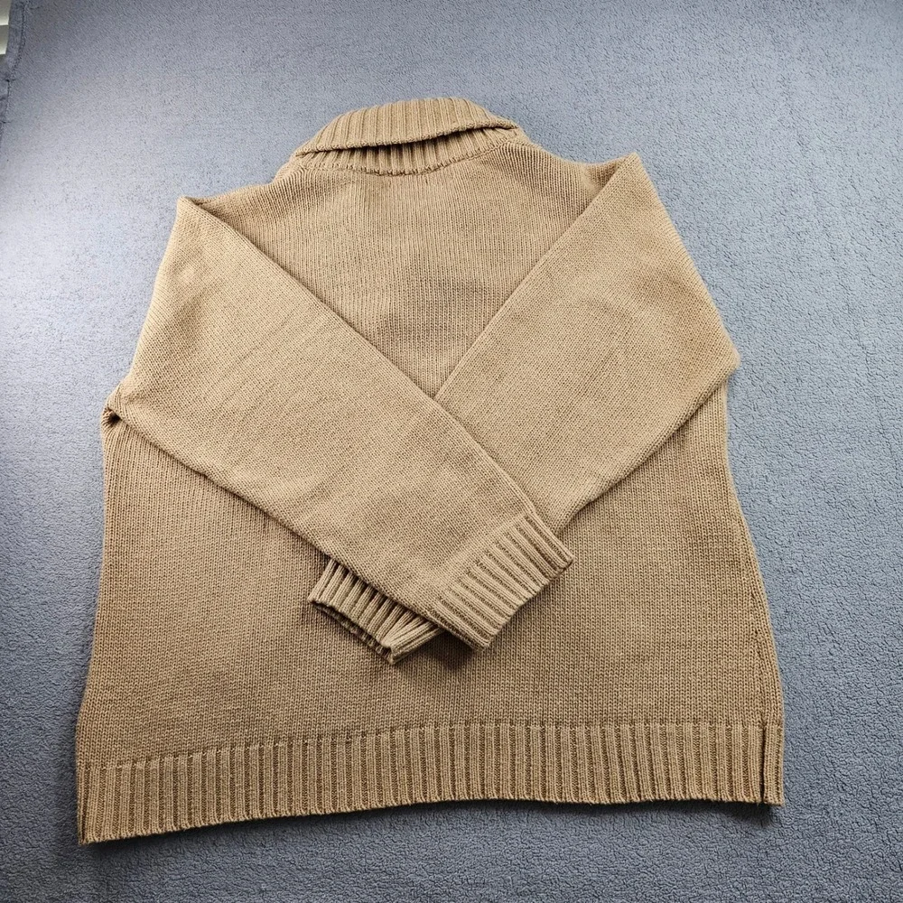 COOFANDY Sweater Mens‎ 3XL Brown Knitted Relaxed Fit Shawl Collar Toggle Button